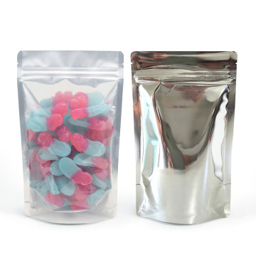 Buy online 40g Clear Silver Shiny Stand Up Pouch Bag with Zip Lock SP1